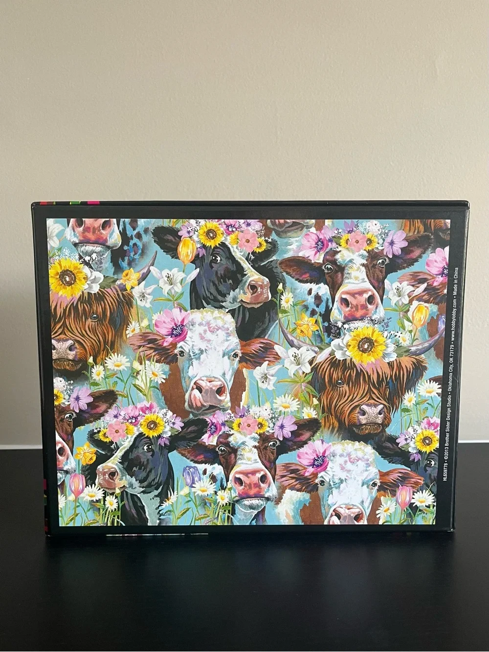 Brother Sister Design Studio Floral Cows Jigsaw Puzzle 1000pc Hobby Lobby 10+yrs